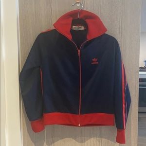 adidas Women's Navy and Red Track Jacket